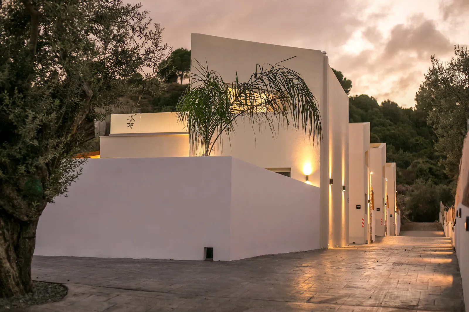 The complex at dusk
