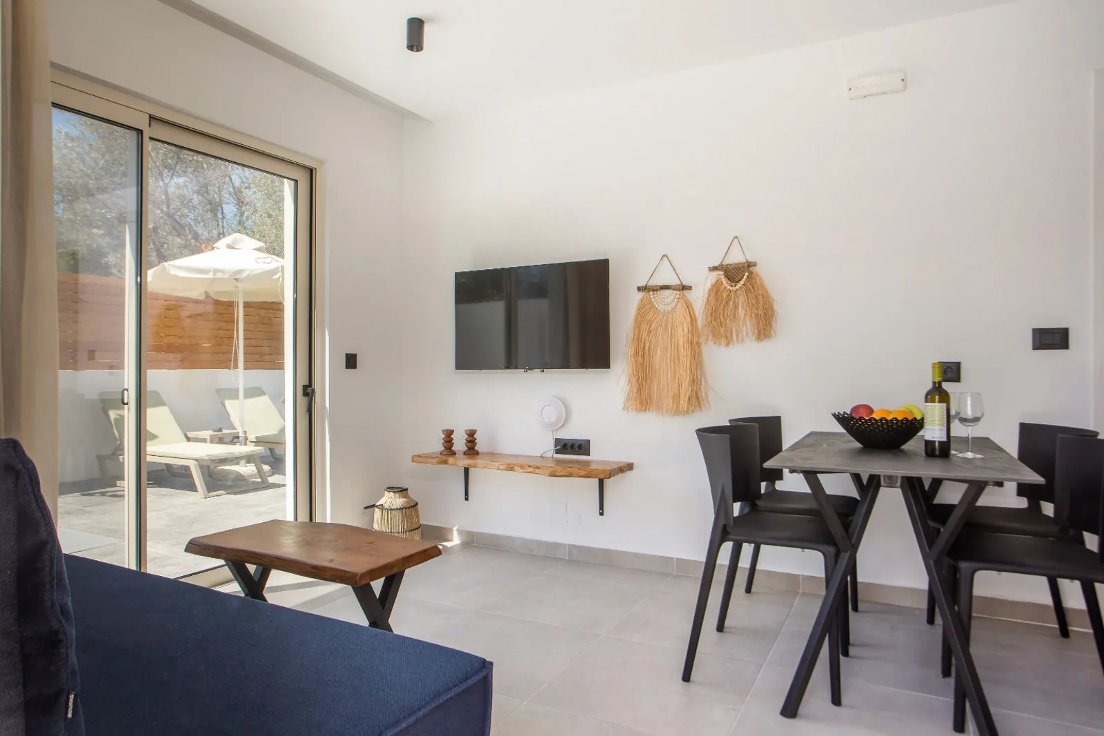 Living room with sofa and TV